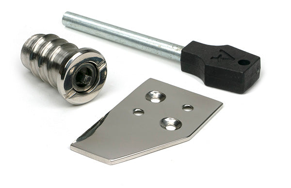Polished Marine SS (316) Key-Flush Sash Stop