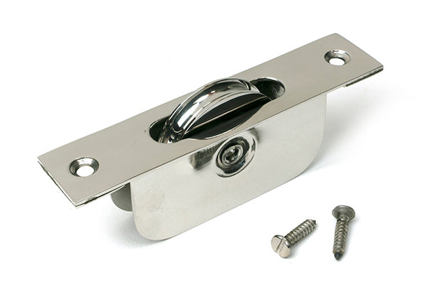 Polished Marine SS (316) Square Ended Sash Pulley 75kg