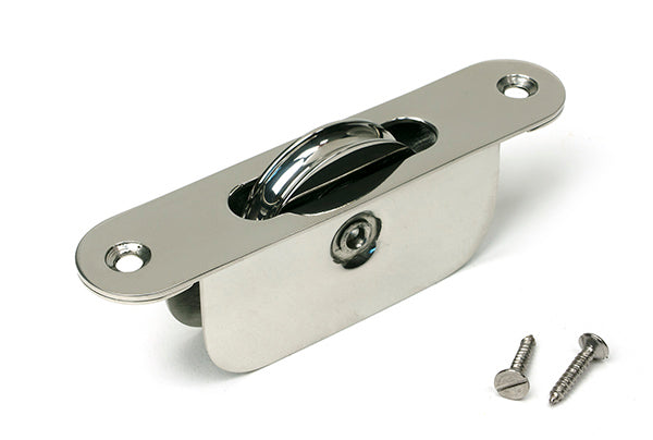 Polished Marine SS (316) Radiused Sash Pulley 75kg
