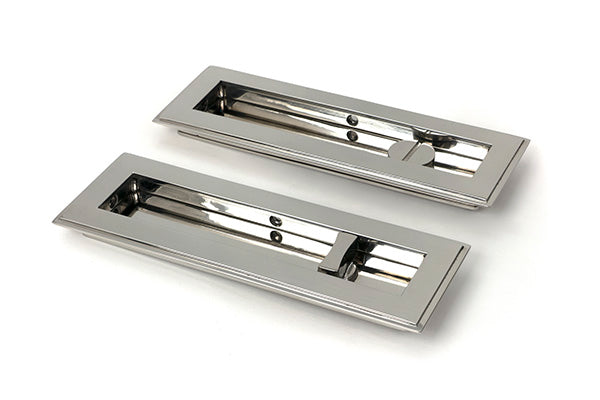 Polished Marine SS (316) 175mm Art Deco Rectangular Pull - Privacy Set