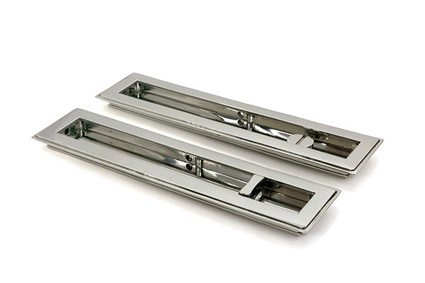 Polished Marine SS (316) 250mm Art Deco Rectangular Pull -Privacy Set