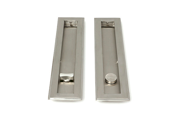 Satin Marine SS (316) 250mm Art Deco Rectangular Pull -Privacy Set
