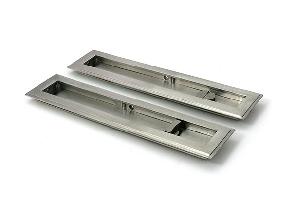 Satin Marine SS (316) 250mm Art Deco Rectangular Pull -Privacy Set