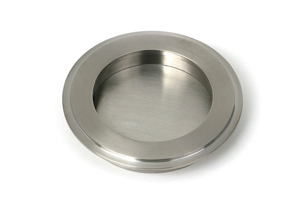 Satin Marine SS (316) 75mm Art Deco Round Pull