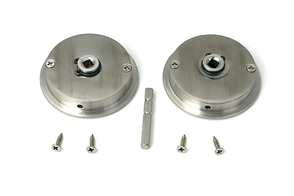 Satin Marine SS (316) 60mm Art Deco Round Pull - Privacy Set