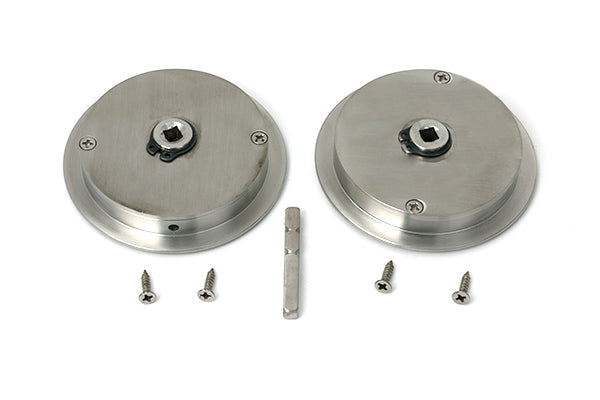 Satin Marine SS (316) 75mm Art Deco Round Pull - Privacy Set