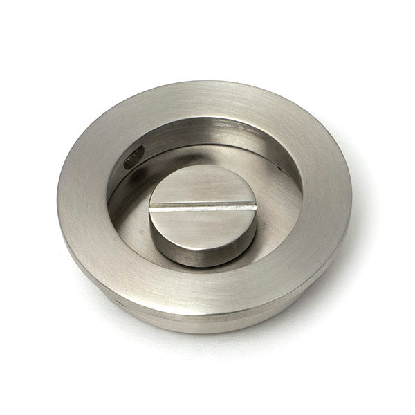 Satin Marine SS (316) 60mm Plain Round Pull - Privacy Set