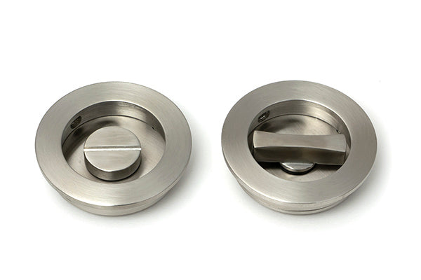 Satin Marine SS (316) 60mm Plain Round Pull - Privacy Set