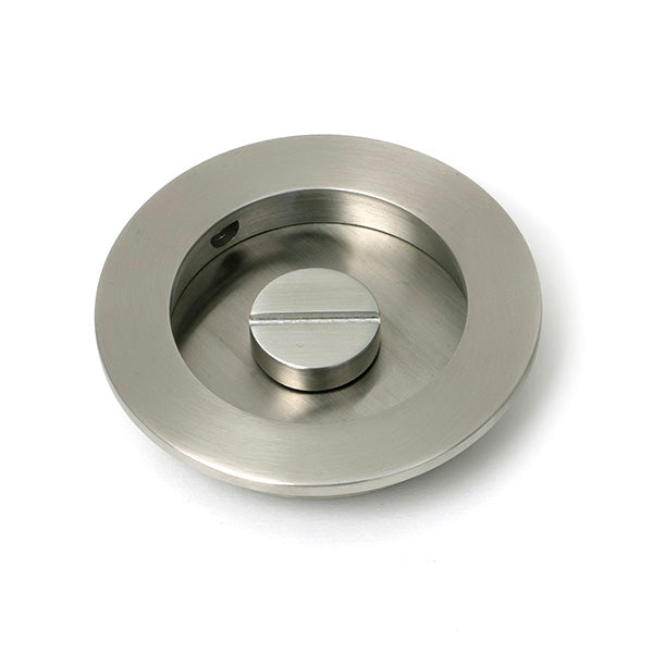 Satin Marine SS (316) 75mm Plain Round Pull - Privacy Set
