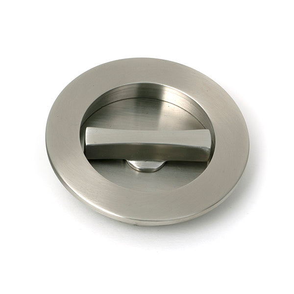 Satin Marine SS (316) 75mm Plain Round Pull - Privacy Set