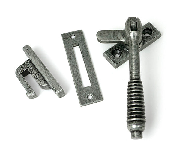 Pewter Locking Reeded Fastener