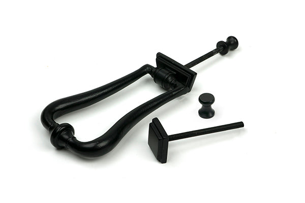Matt Black Slimline Art Deco Door Knocker