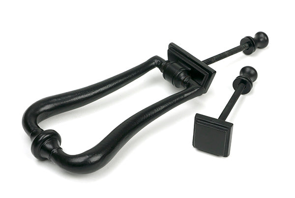 Matt Black Slimline Art Deco Door Knocker