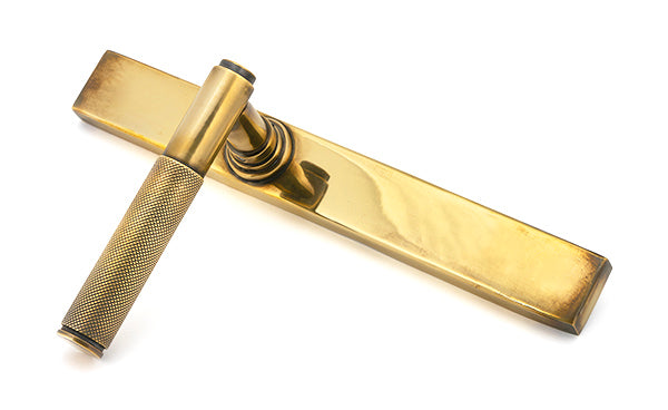 Aged Brass Brompton Slimline Lever Espag. Latch Set