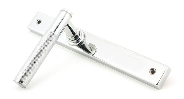 Polished Chrome Brompton Slimline Lever Espag. Latch Set