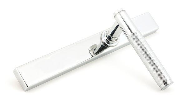 Polished Chrome Brompton Slimline Lever Espag. Latch Set