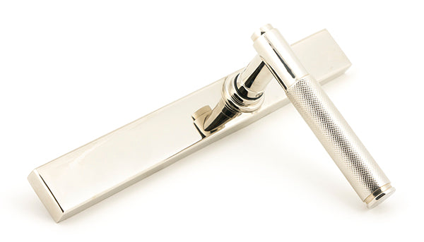 Polished Nickel Brompton Slimline Lever Espag. Latch Set
