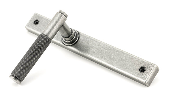 Pewter Brompton Slimline Lever Espag. Latch Set