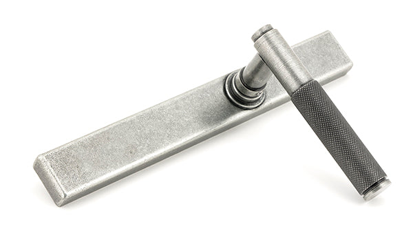 Pewter Brompton Slimline Lever Espag. Latch Set