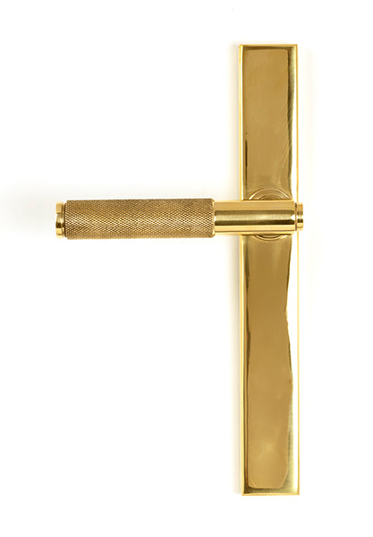 Polished Brass Brompton Slimline Lever Espag. Latch Set