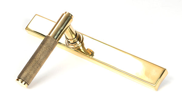 Polished Brass Brompton Slimline Lever Espag. Latch Set