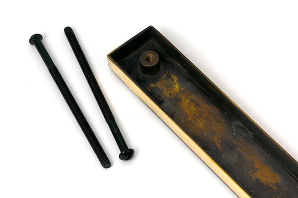 Aged Brass Slimline External Blank Plate (Each)