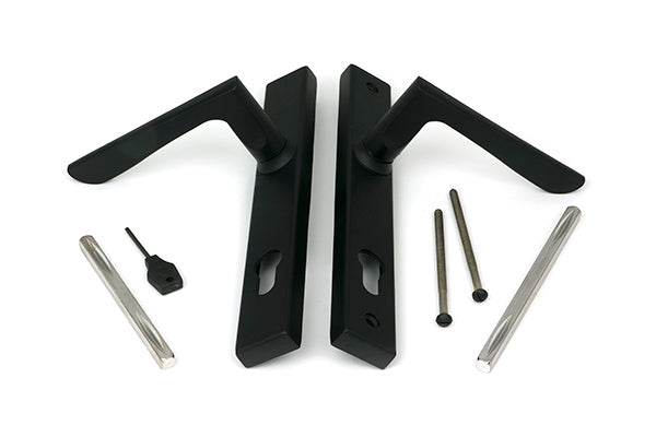 Matt Black Eaton Slimline Lever Espag. Lock Set