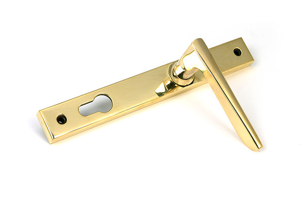 Polished Brass Eaton Slimline Lever Espag. Lock Set