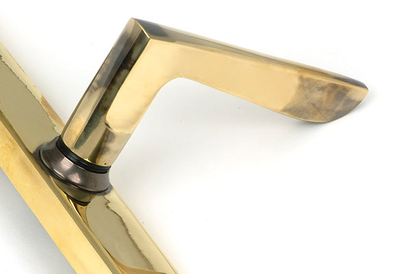Aged Brass Eaton Slimline Lever Espag. Lock Set