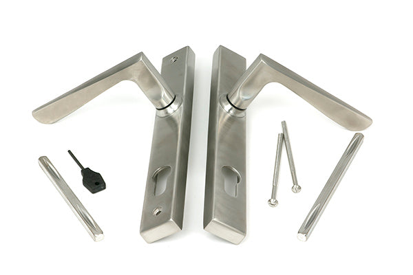 Satin Marine SS (316) Eaton Slimline Lever Espag. Lock Set
