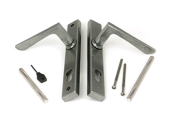 Pewter Eaton Slimline Lever Espag. Lock Set
