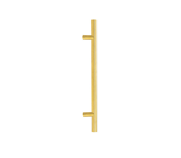 Aged Brass (316) 0.9m Offset T Bar Handle B2B 32mm Ø