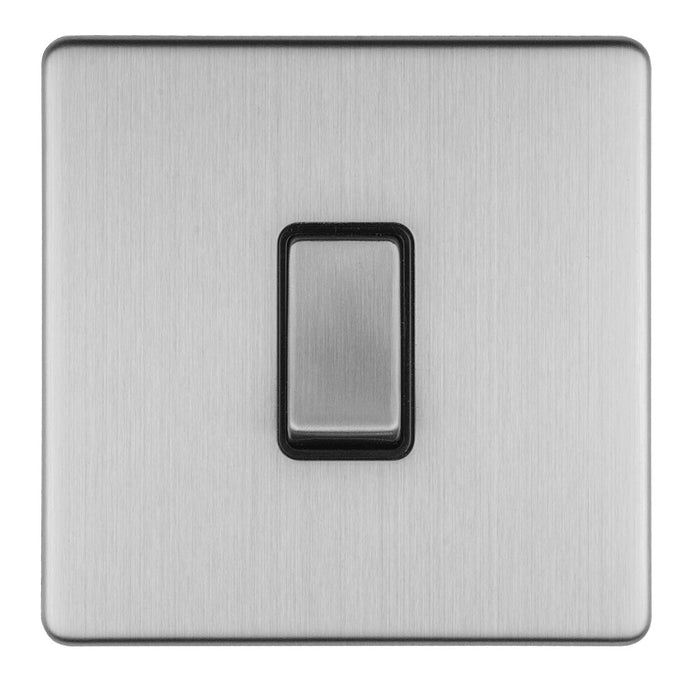 Eurolite Concealed 3mm 1 Gang Intermediate Switch - Stainless Steel