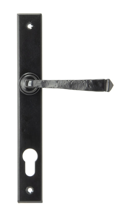 Black Avon Slimline Lever Espag. Lock Set