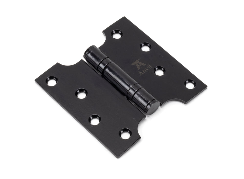 Black 4" x 2" x 4"  Parliament Hinge (pair) ss