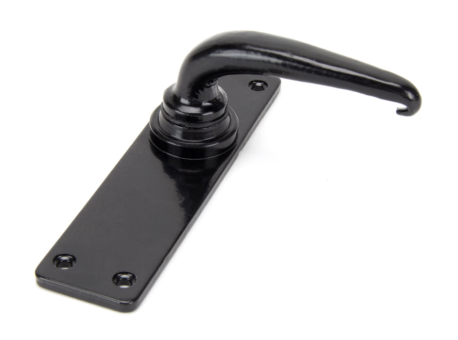 Black Smooth Lever Latch Set