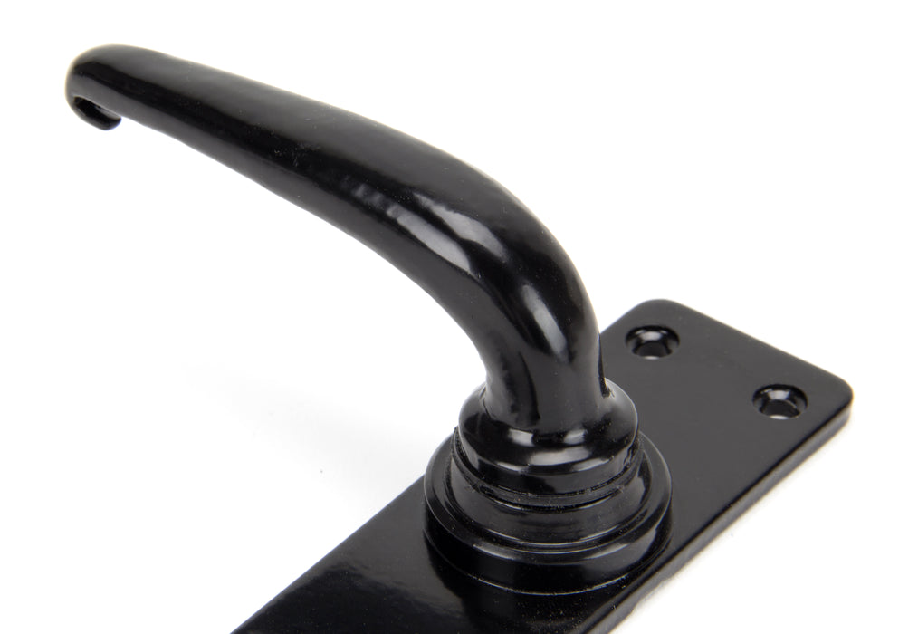 Black Smooth Lever Latch Set