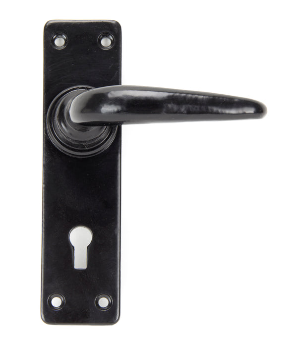 Black Smooth Lever Lock Set