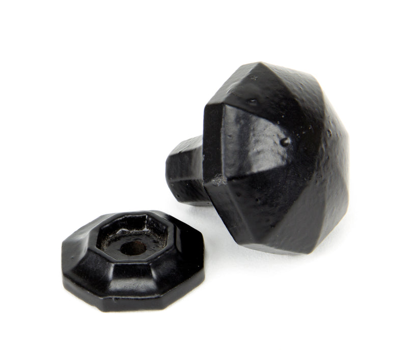 Black Octagonal Cabinet Knob - Small