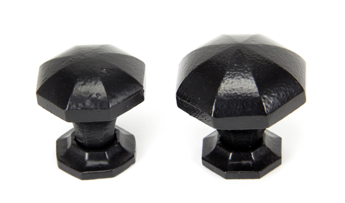 Black Octagonal Cabinet Knob - Small