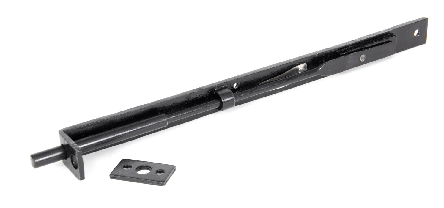 Black 12" Flush/Slide Door Bolt