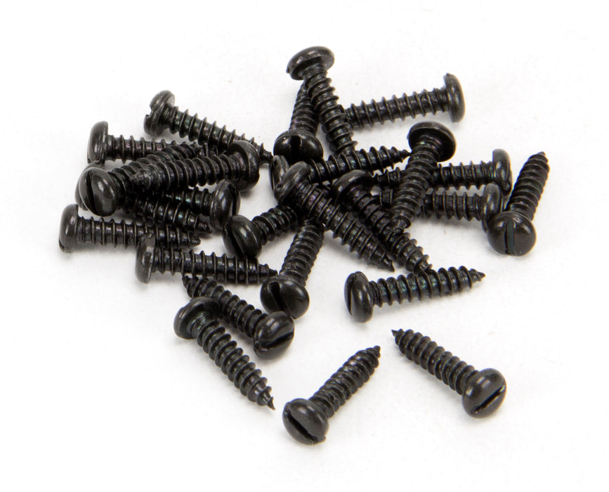 Black 4 x 1/2" Round Head Screws (25)