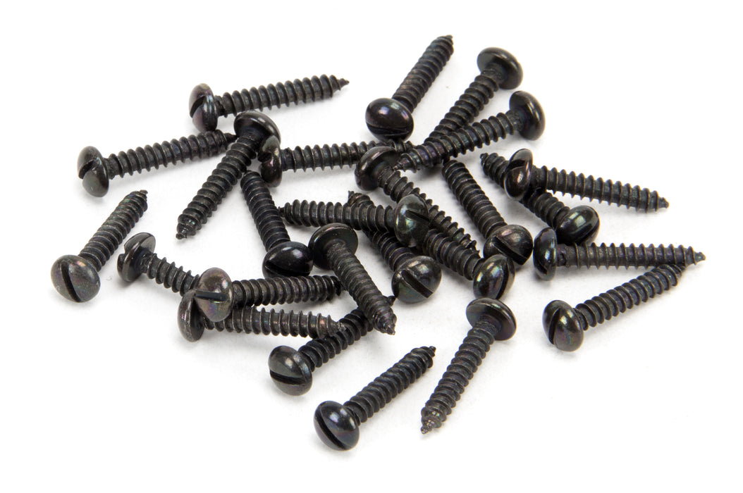 Black 6 x 3/4" Round Head Screws (25)