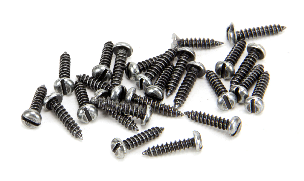 Pewter 4 x 1/2" Round Head Screws (25)