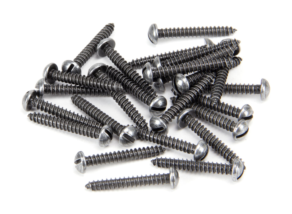 Pewter 6 x 1" Round Head Screws (25)