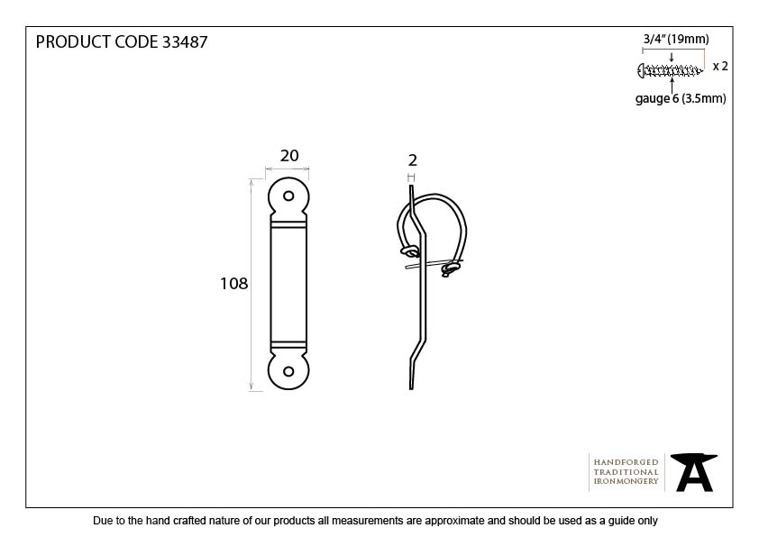 Black Locking Penny End Screw on Staple