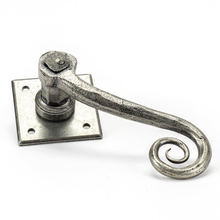 Pewter Monkeytail Lever on Rose Set (Diamond)