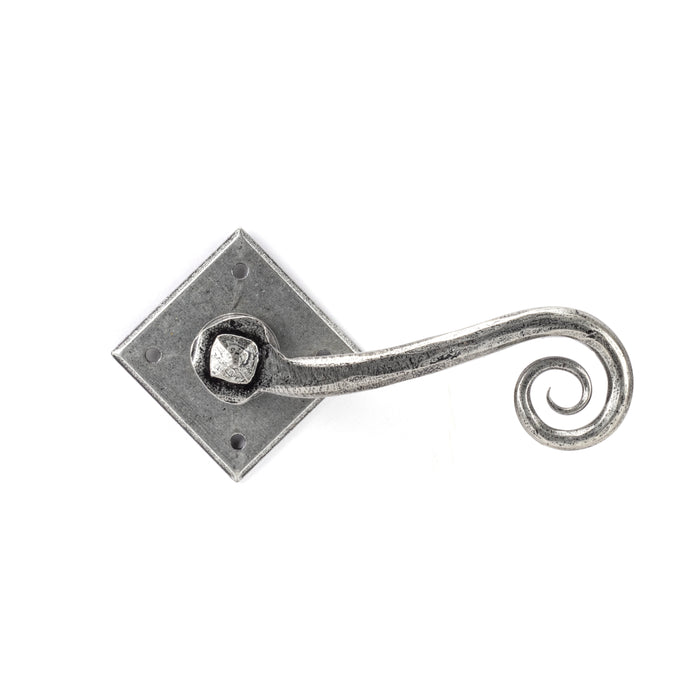 Pewter Monkeytail Lever on Rose Set (Diamond)