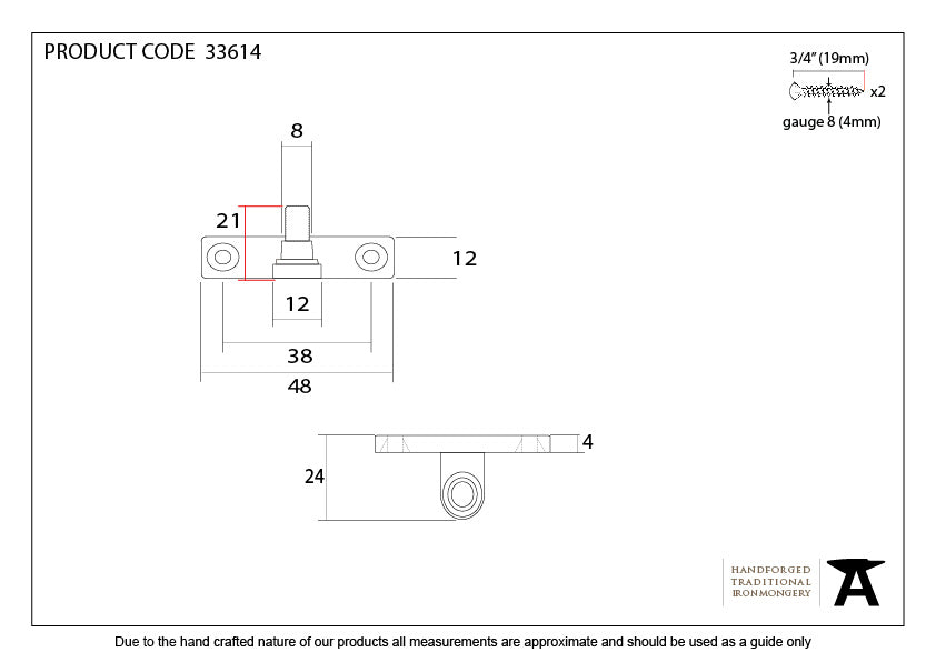 Pewter Cranked Stay Pin