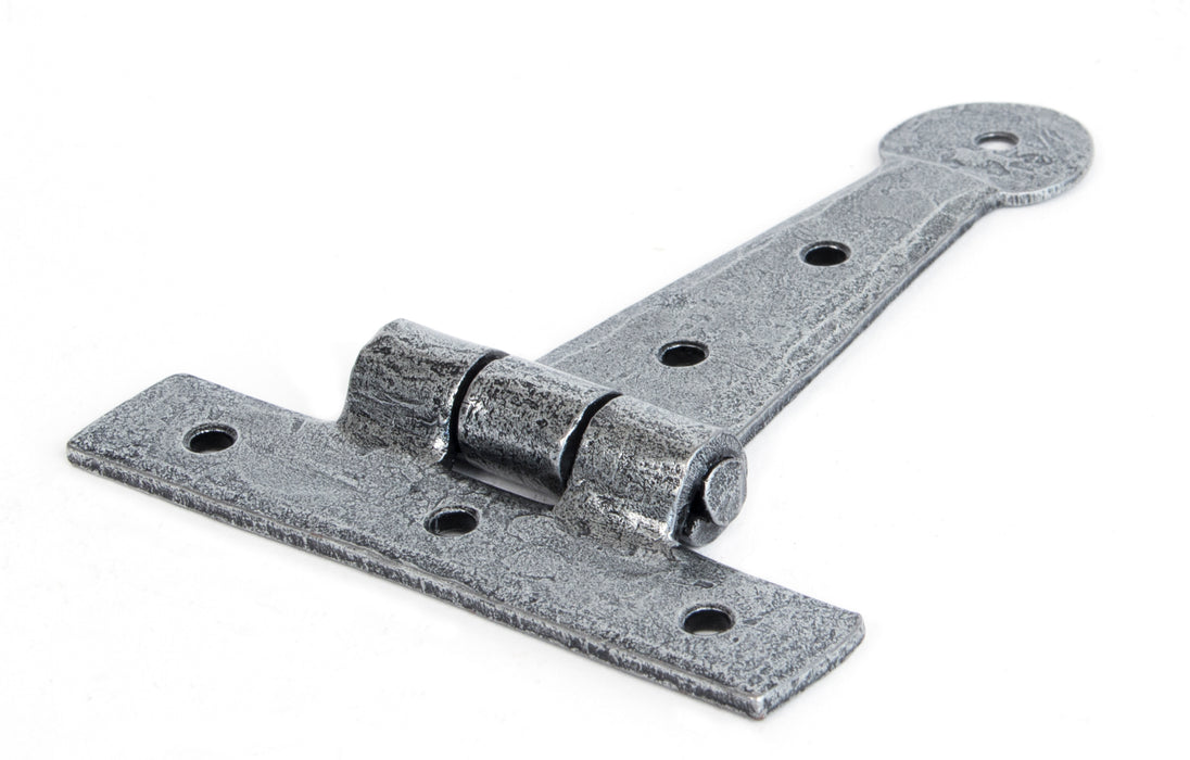 Pewter 4" Penny End T Hinge (pair)